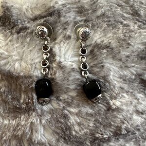 Brighton Black and Silver Drop Earrings